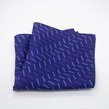Rhythm in Blue – Navy Dash Pattern Pocket Square YBPSQ04