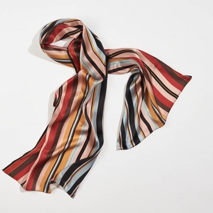 Sunset Stripe Silk Scarf SCARF009